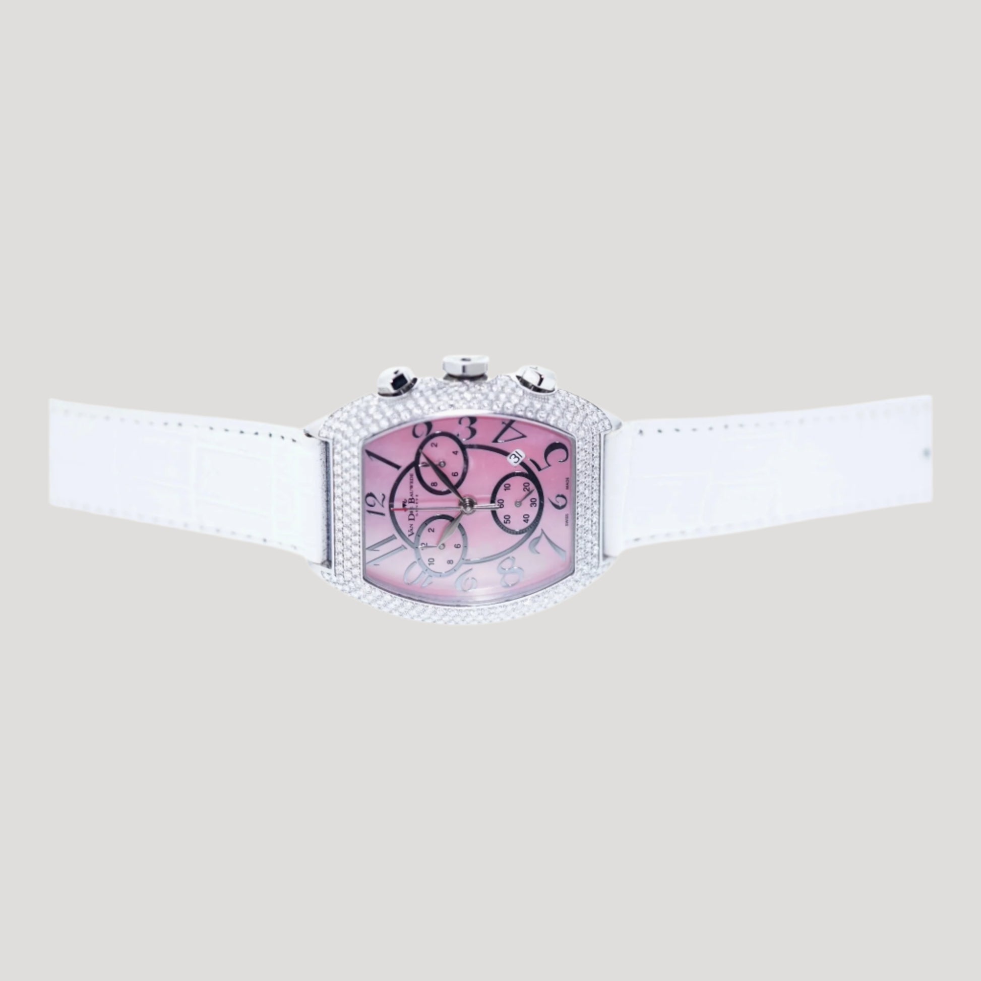 Van der Bauwede Full White Diamonds Chronograph New
