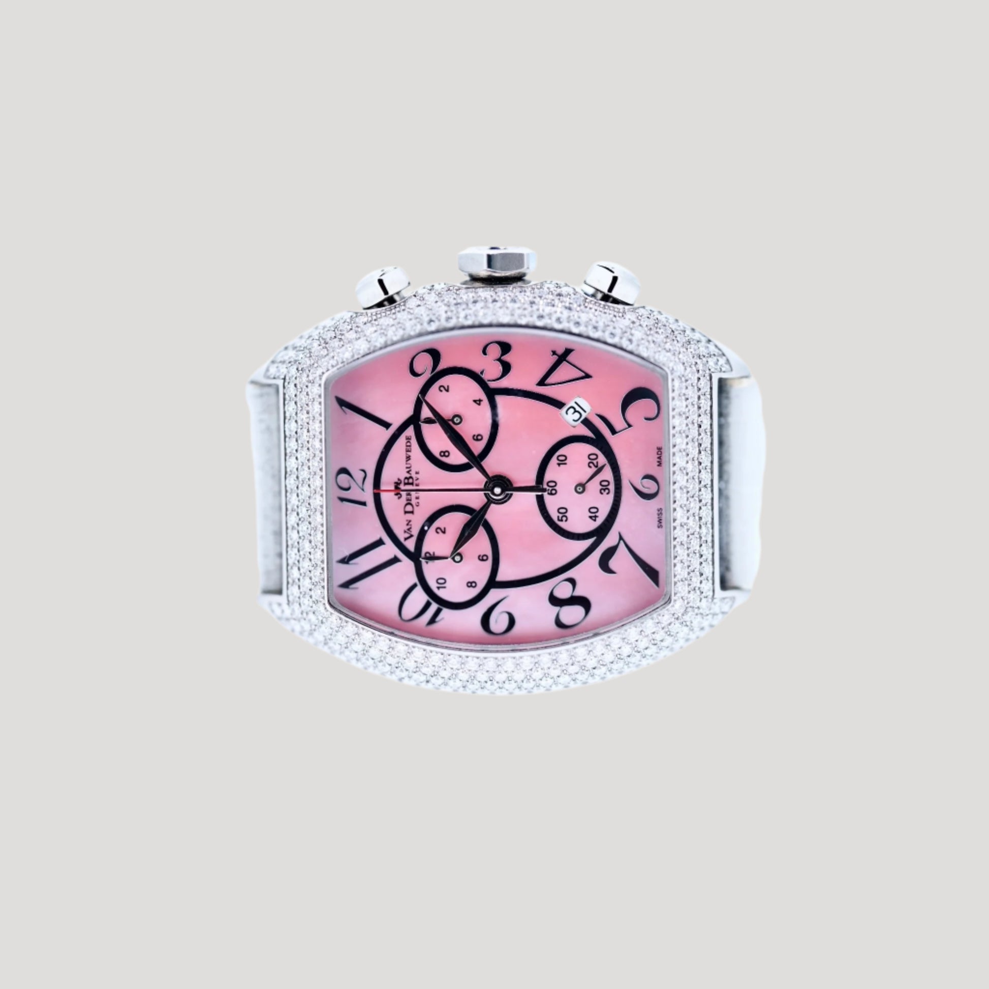 Van der Bauwede Full White Diamonds Chronograph New