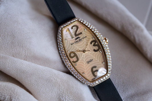 Van der Bauwede Genève in Gold Silver, Set with Diamonds NEW Full Set