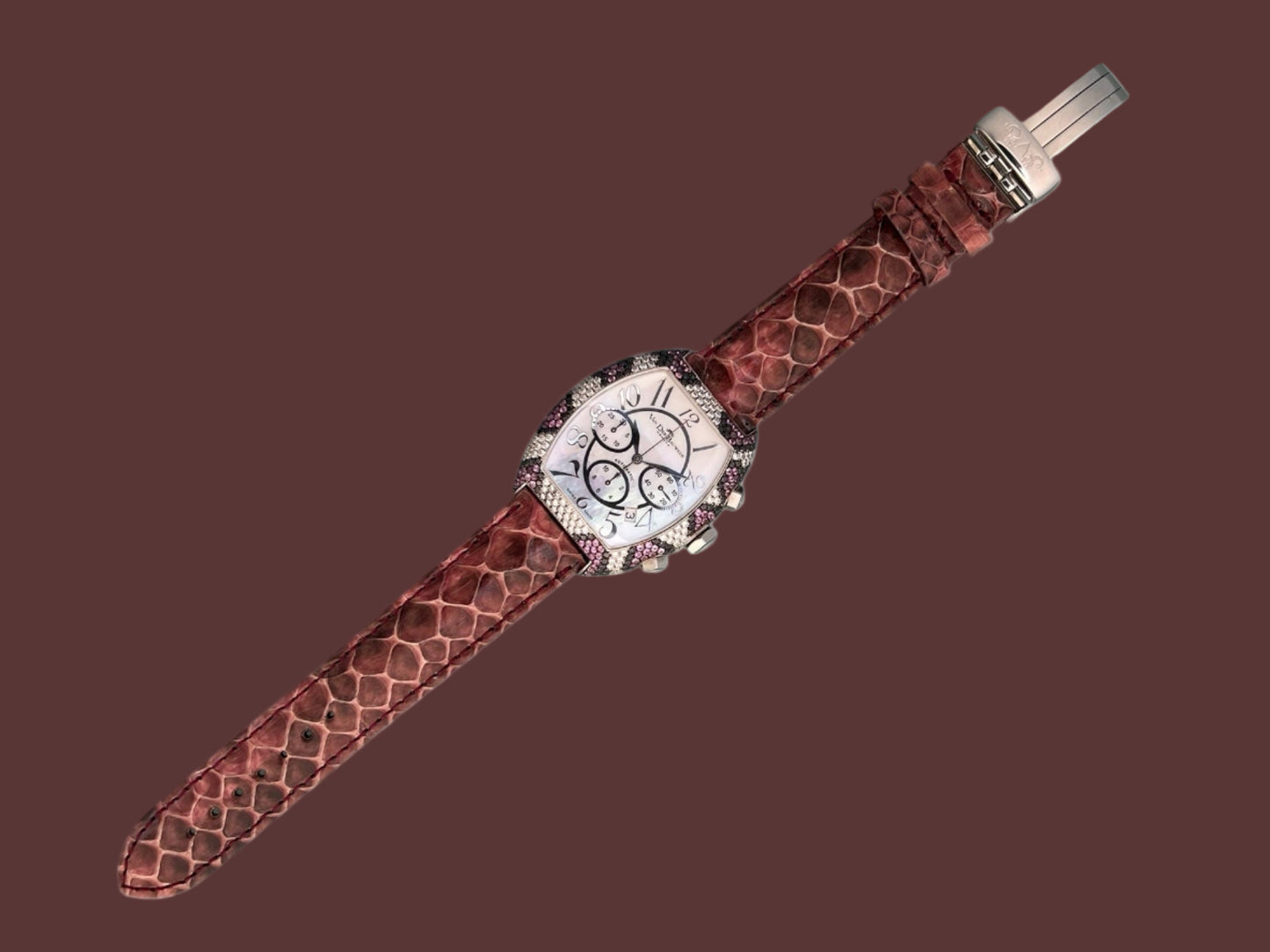 Van der Bauwede Victoria Magnum 'Piton' White Gold set with Saphirs & White and Black Diamonds NEW