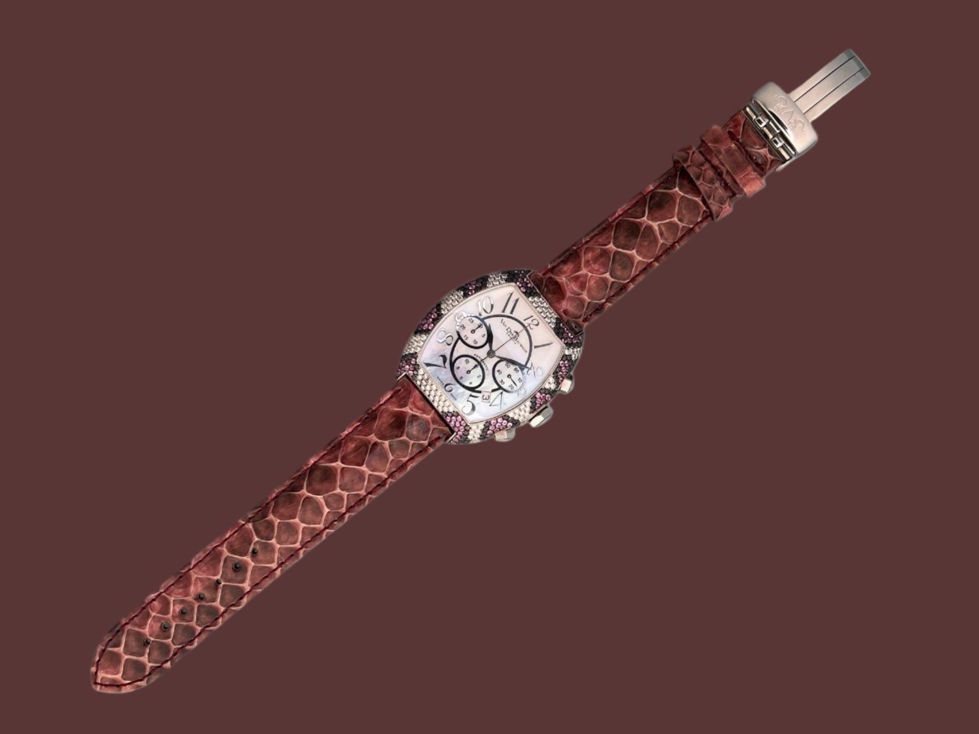 Van der Bauwede Victoria Magnum 'Piton' White Gold set with Saphirs & White and Black Diamonds NEW