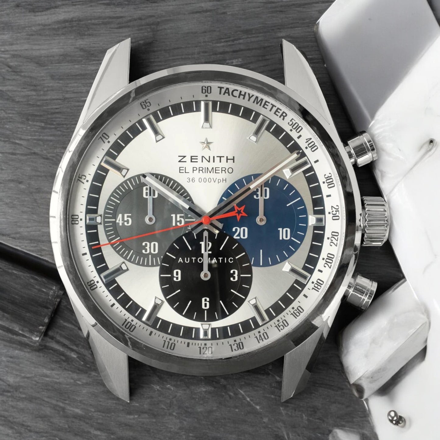 Zenith El Primero Chronograph Wall Clock Big Model ca 45 x 48 cm