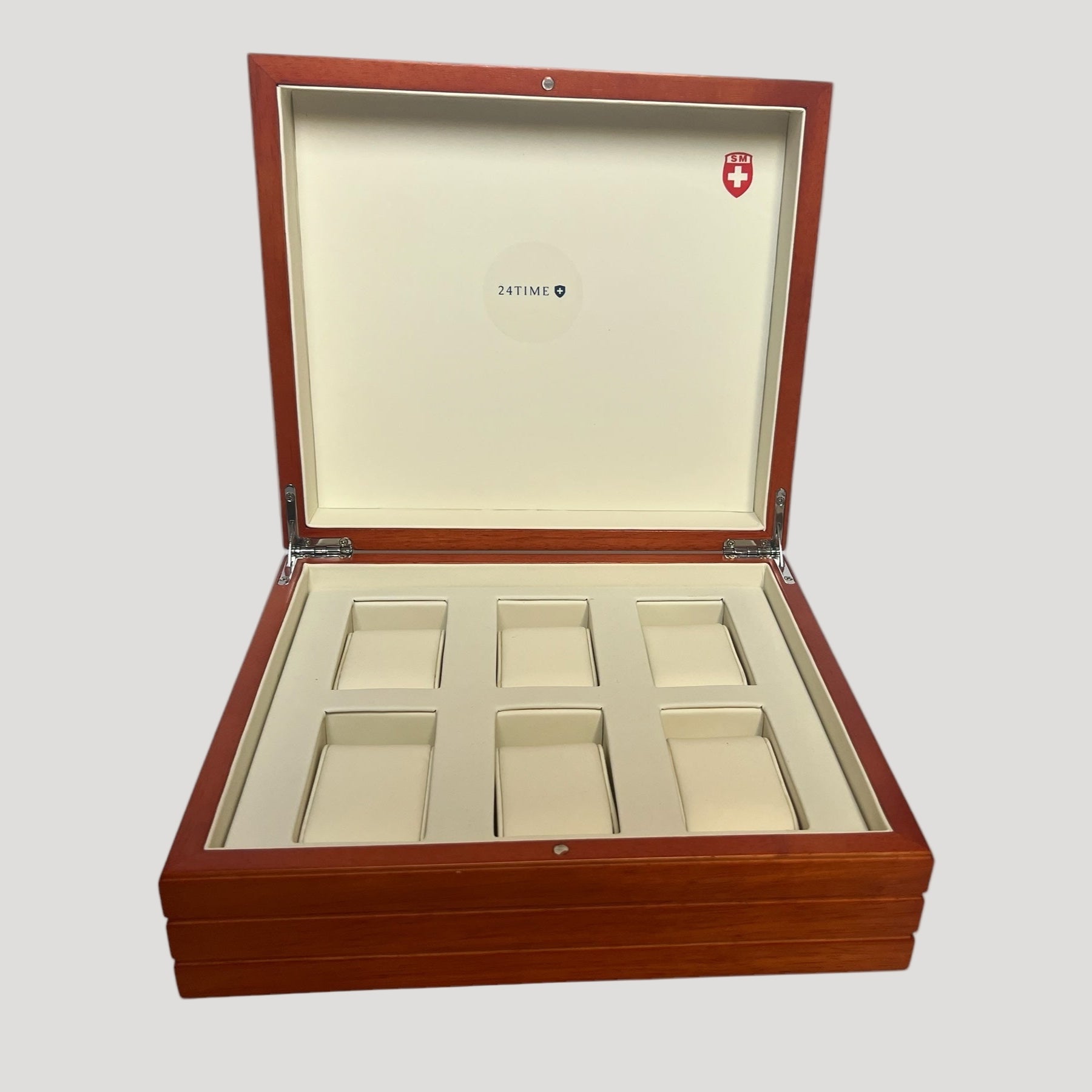 Wooden 6 watches Box/ Boite/Schachtel/ Scatola