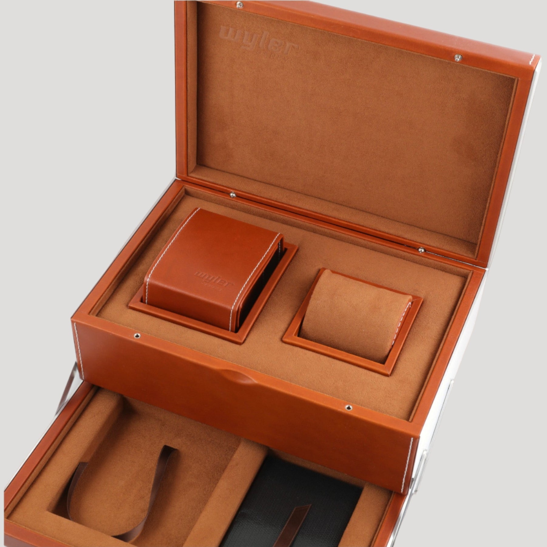 Wyler Large Leather Box / Boîte / Uhrenbox / Scatola & its outer box