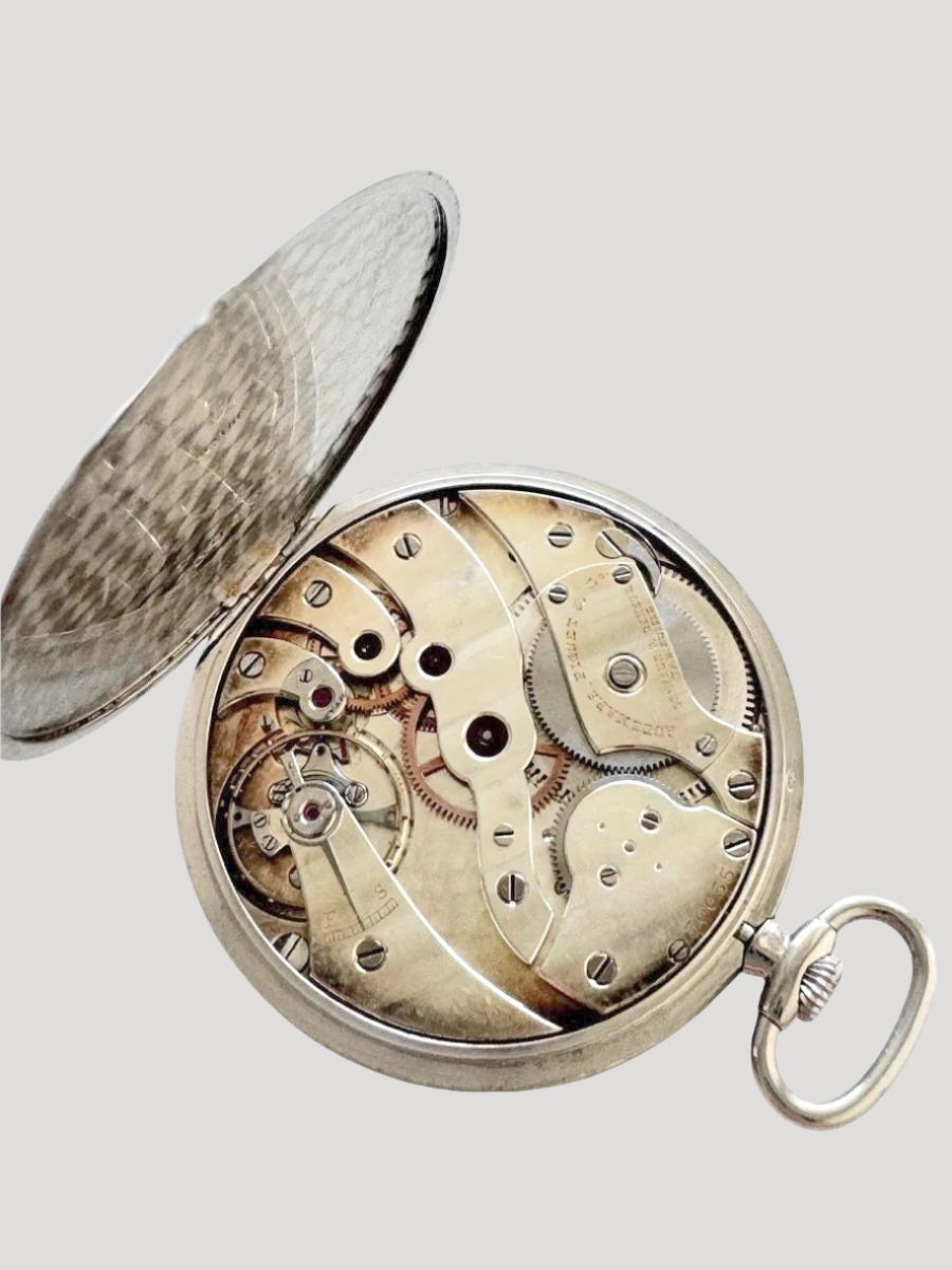 Audemars Vintage Platinum Ultrathin Art Deco Open face Pocket Watch