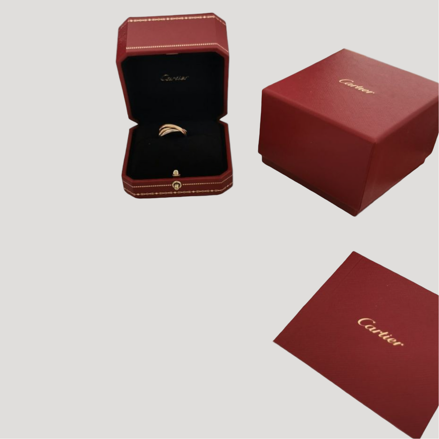 Cartier New Trinity Ring Bague in white, rose & yellow 18k Gold