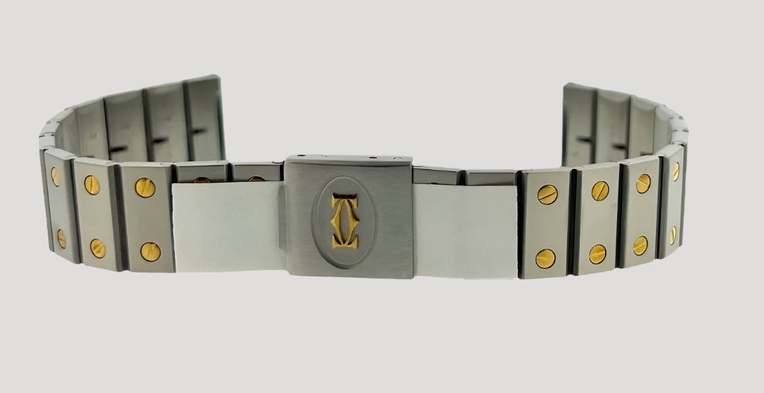Cartier Santos Bracelet RARE NEW / NOS Stainless Steel & 18kt Gold