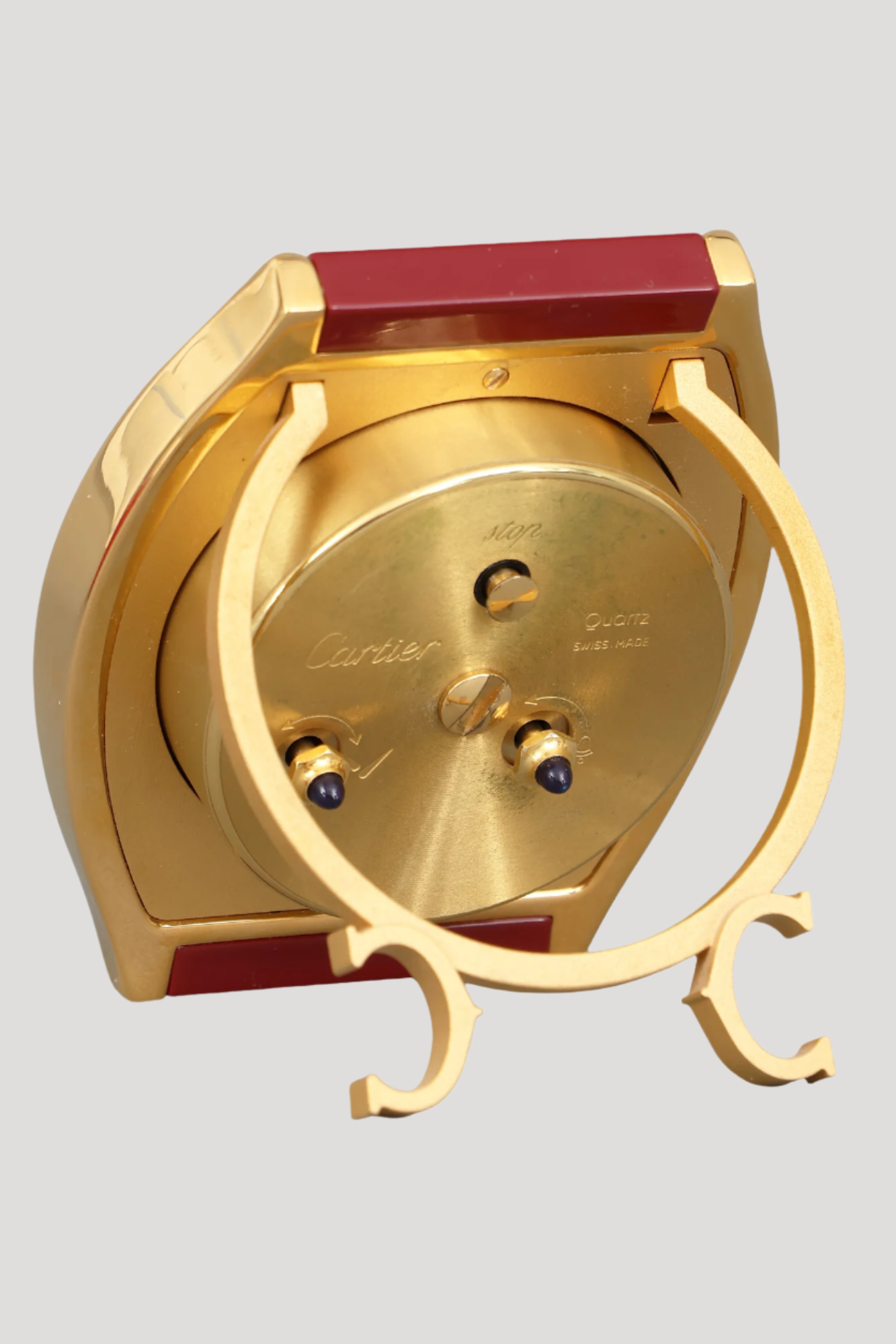 Cartier Tortue Must 'Tortue' model Table Clock with Cartier Certificate & box Discontinued