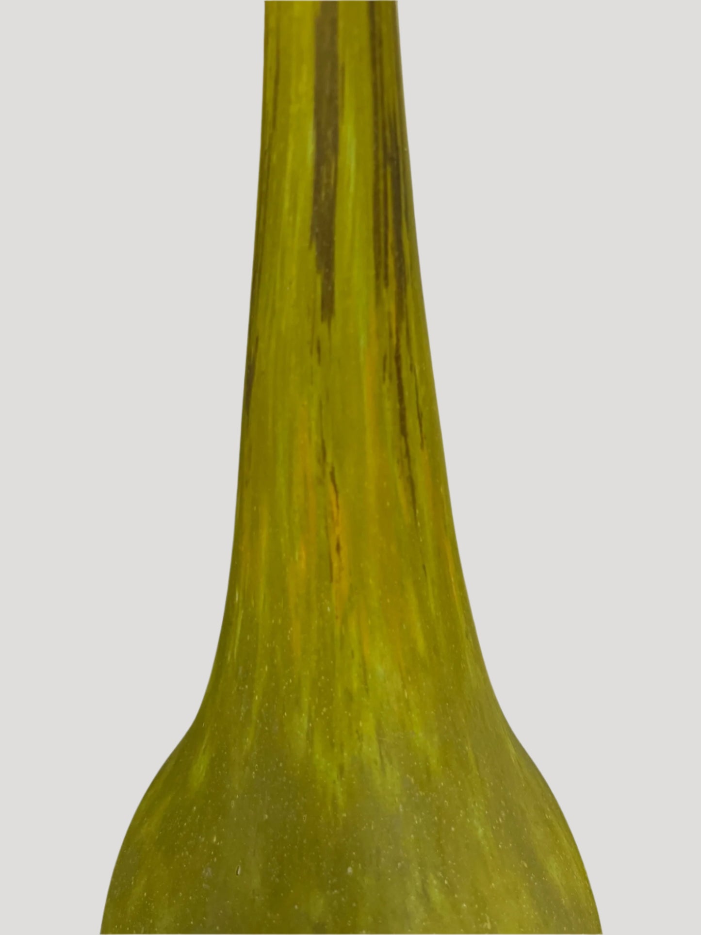 Daum Nancy important long neck glass 70 cm Vase Rare 1900'