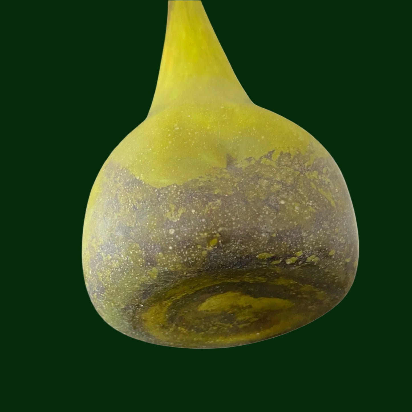 Daum Nancy important long neck glass 70 cm Vase Rare 1900'