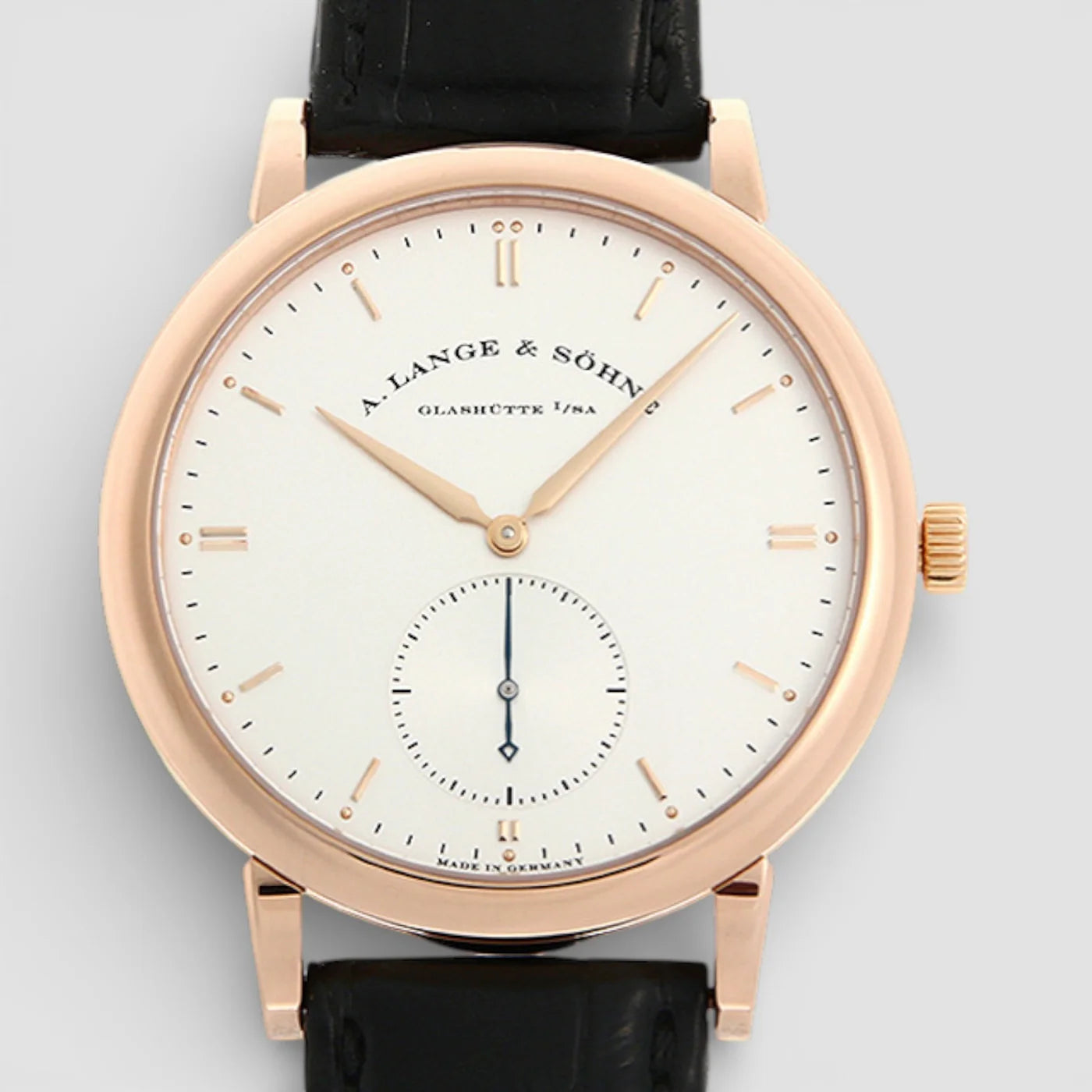 Lange & Sohne 18k Rose Gold Saxonia 307.032 Full Set