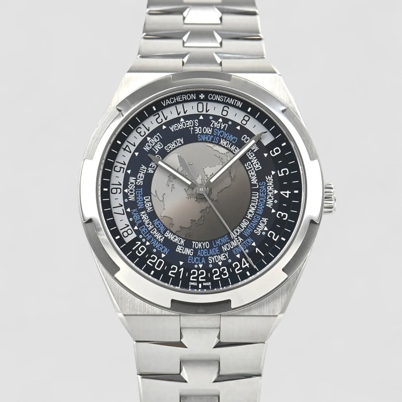 Vacheron Constantin Overseas World Time Blue Dial SS 2020 7700V/110A-B172 New Full Set