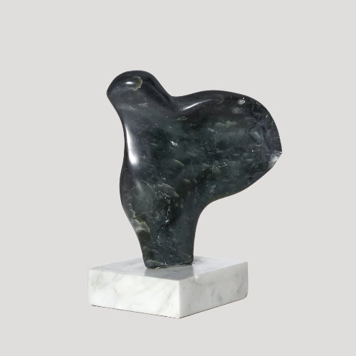 Contemporary Sculpture with marble base 1998, monogrammed “MB” and dated