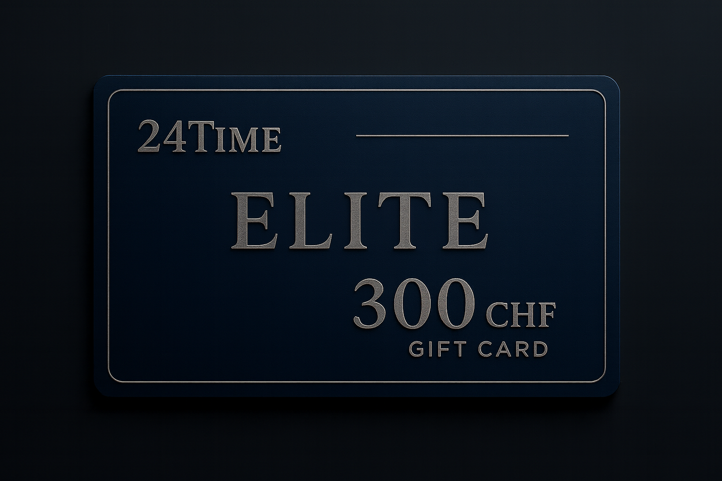 24Time Elite 300 CHF gift card on a dark background
