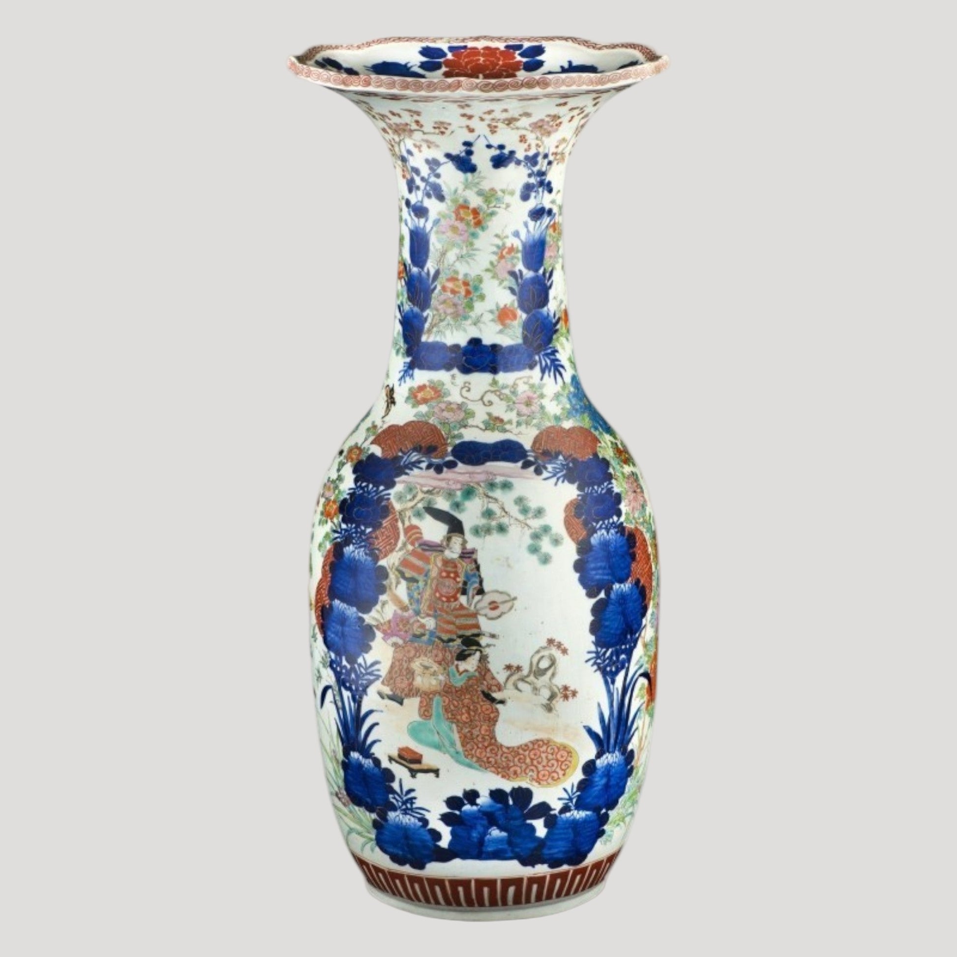 Imari important porcelain baluster vase, Japan, Meiji period, Hichozan workshop