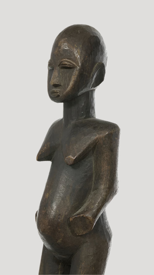 Important African Art, standing Lobi statuette h 67