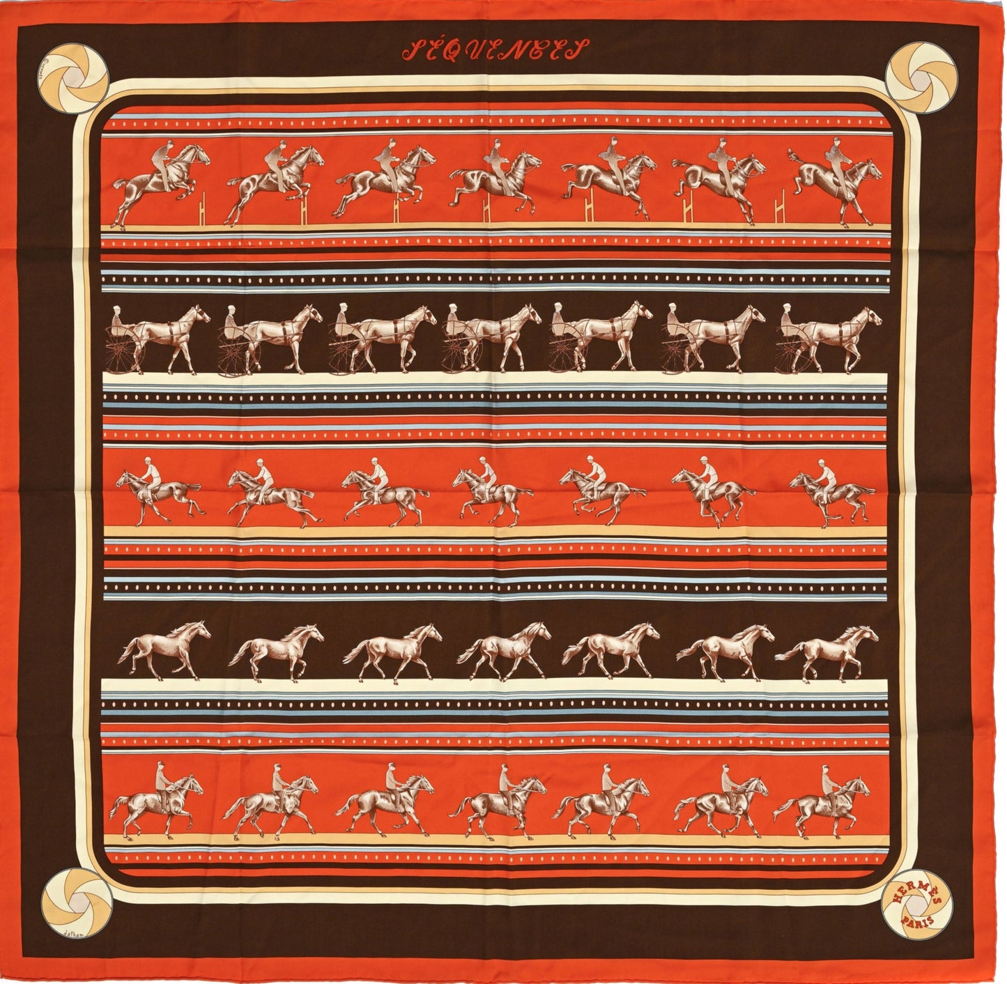 Hermès 'Sequences' Silk Scarf/ Schal/ Echarpe 90 cm 24time vestiaire collctive