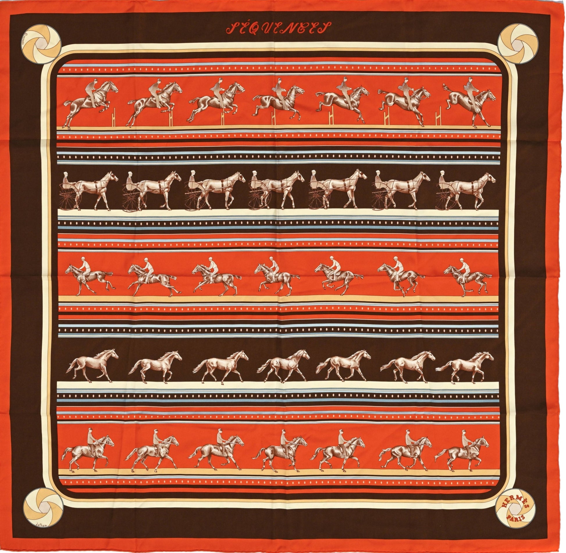 Hermès 'Sequences' Silk Scarf/ Schal/ Echarpe 90 cm 24time vestiaire collctive