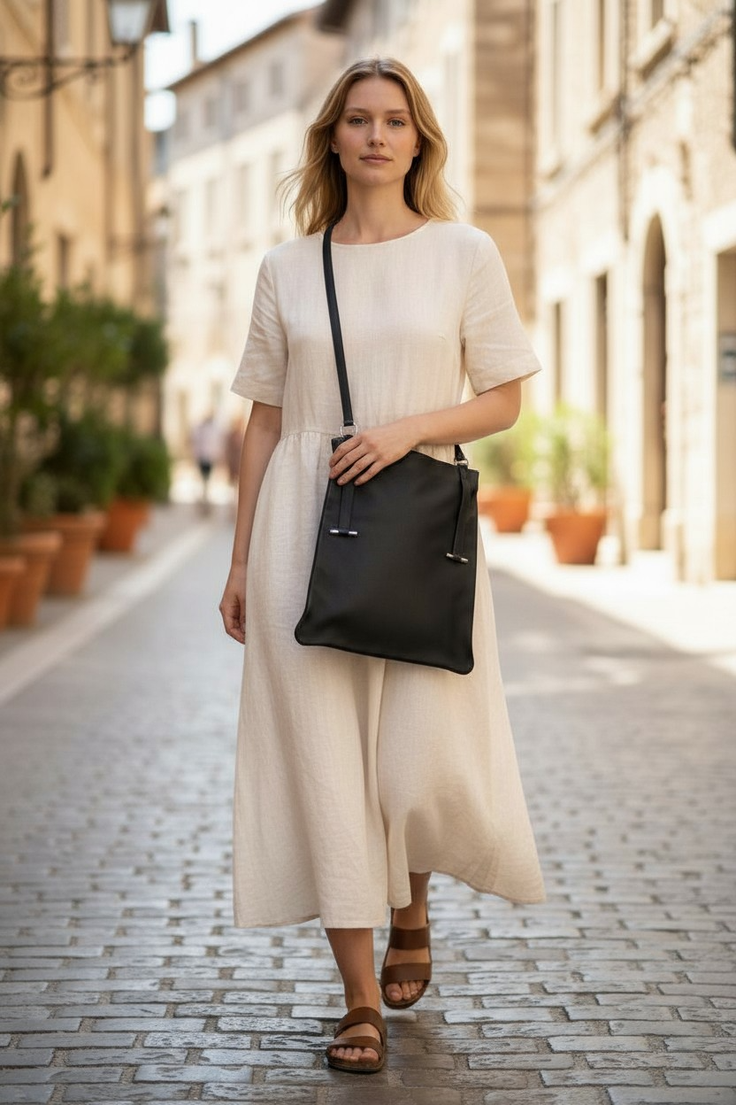 Hermes dark blue  leather bag / sac / tasche