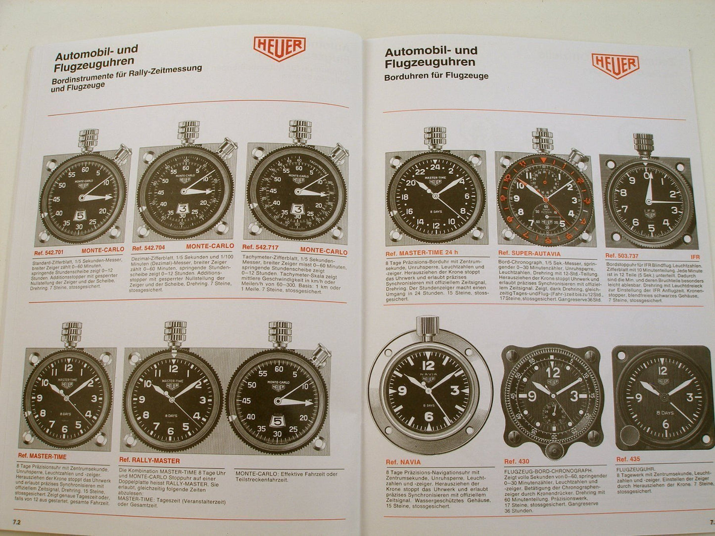 Heuer Catalog Book Chronographs & Stopwatches in German 1968/69