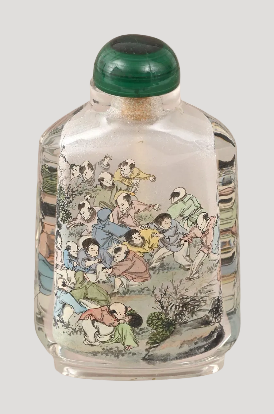 Handpainted Antique Snuff Bottle Tabatière Collector Rare