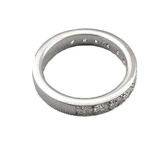 18k White Gold Alliance Ring 1.80 k 12 diamonds