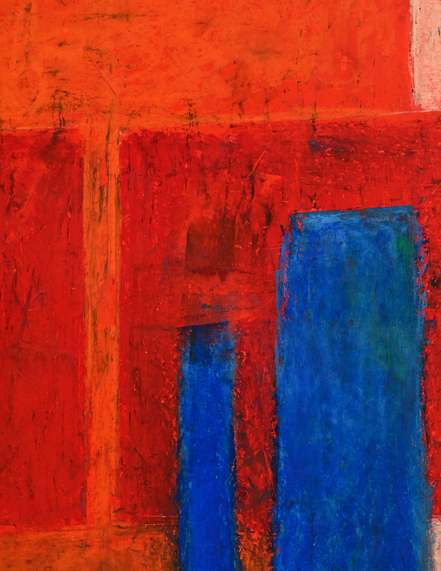 Walter Mafli (1915–2017), Painting 2016, oil pastel on cardboard mounted on panel, signed and dated