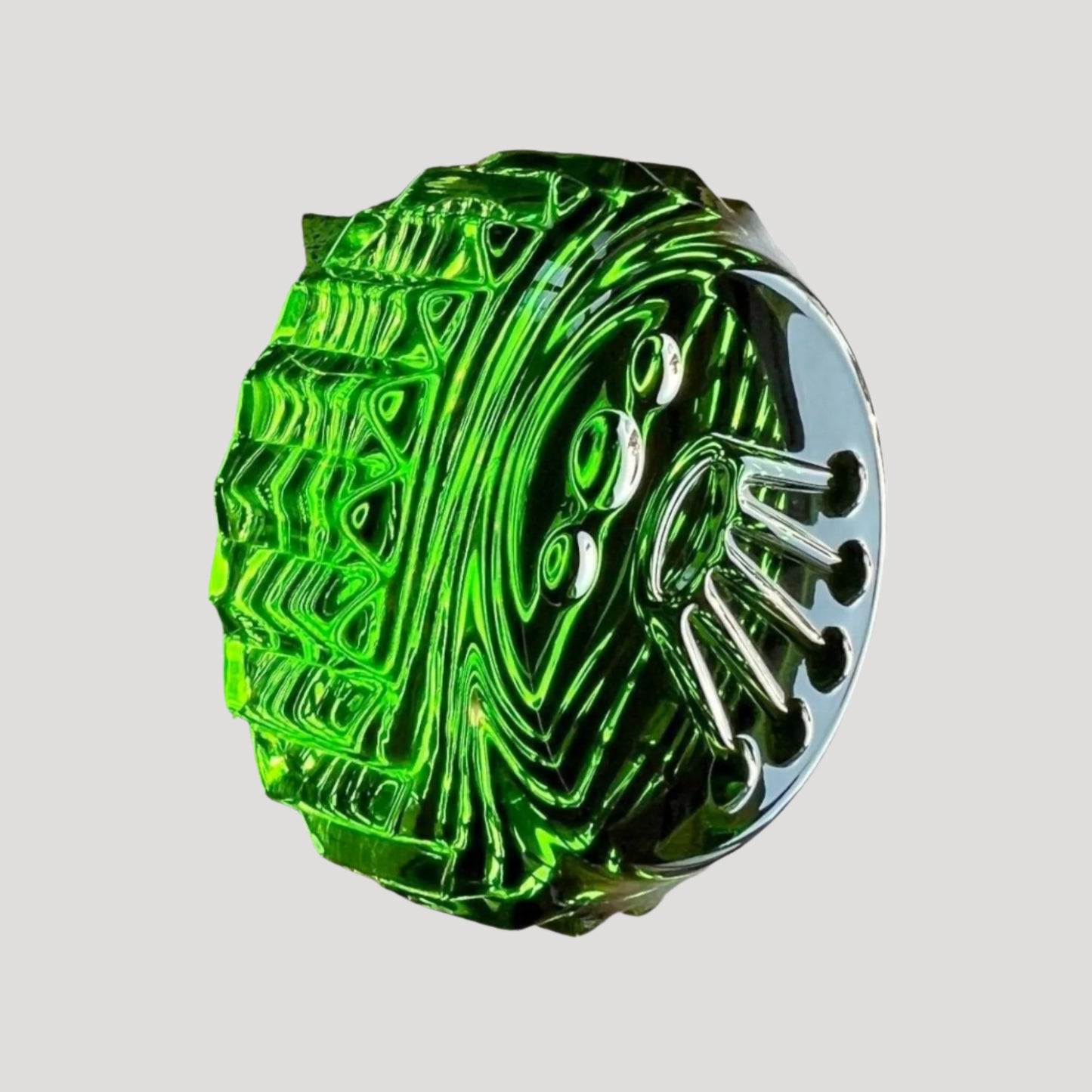 Rolex Oyster Triplox Green Crystal Paperweight Press Papier ca 1970'