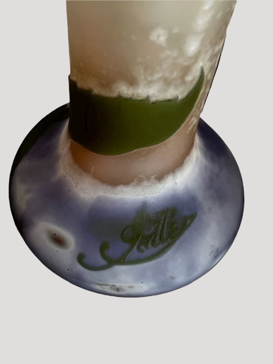 Émile Gallé (1846–1904), multi-layered glass Vase 34 cm Rare