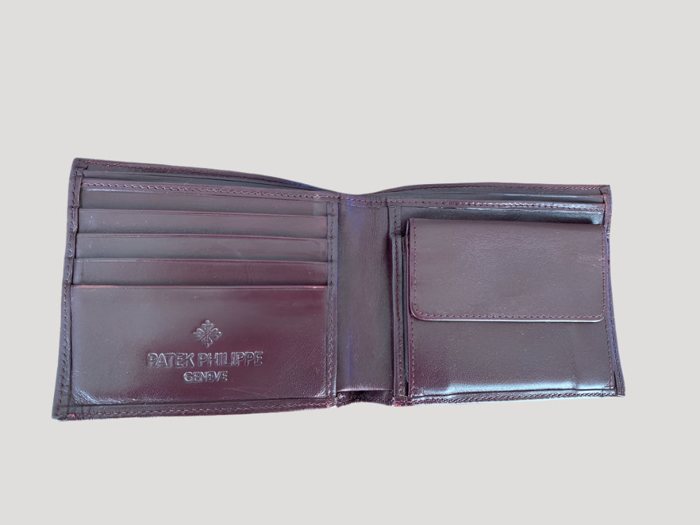 Patek Philippe Vintage Burgundy Leather Wallet/ Portemonnaie/Portefeuille