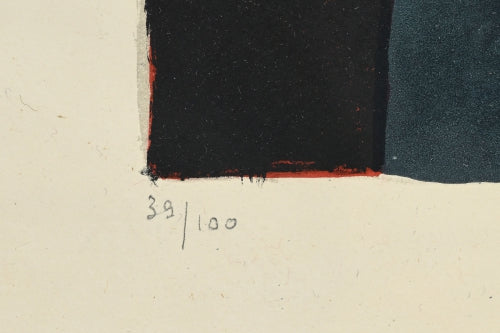 Serge Poliakoff ( 1900-1969), lithograph in color,1958, numbered 39/100 and signed