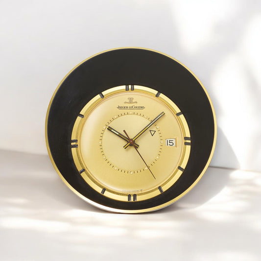 Jaeger-LeCoultre Memovox Alarm Table Clock Horloge Pendule 1980' Full Set