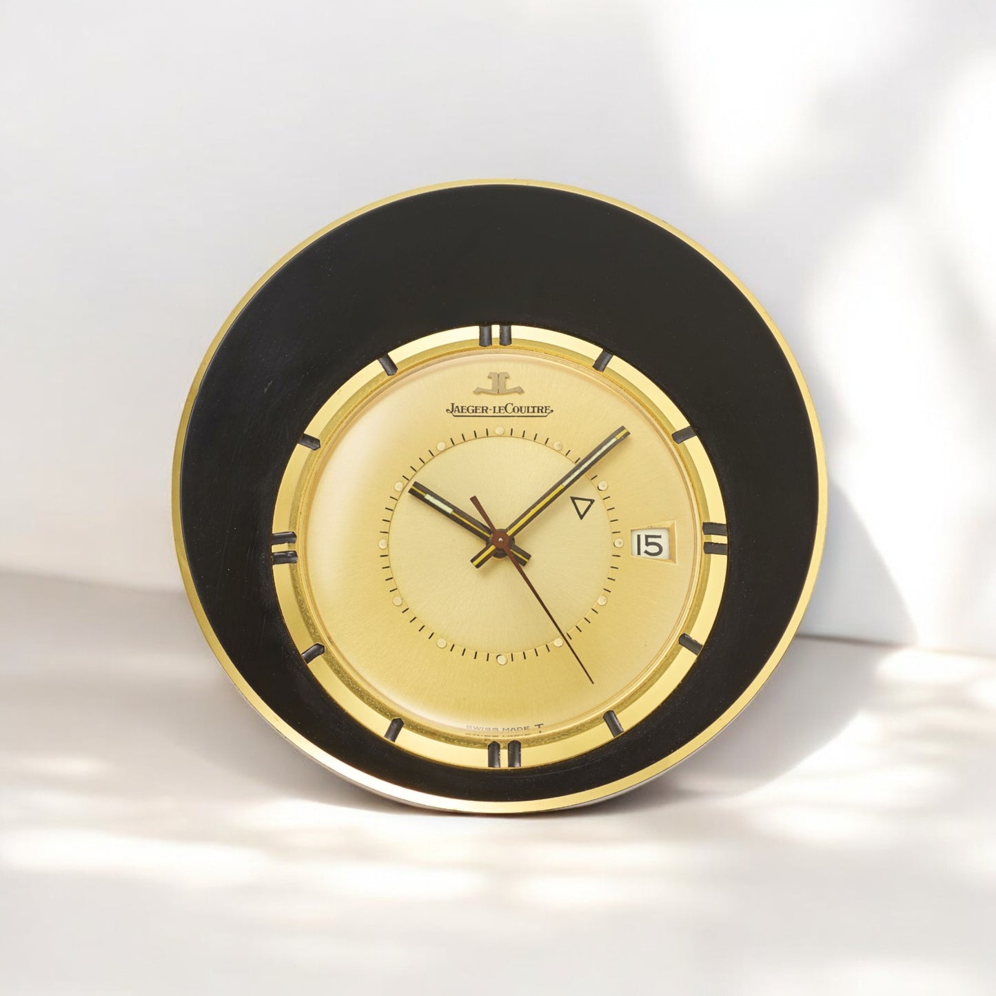 Jaeger-LeCoultre Memovox Alarm Table Clock Horloge Pendule 1980' Full Set