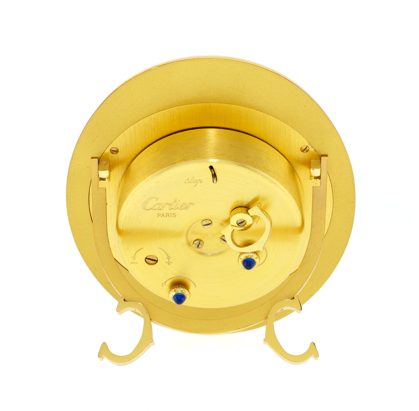 Cartier Ref. 7511, Gilt metal and resin Alarm Table Clock 1980'