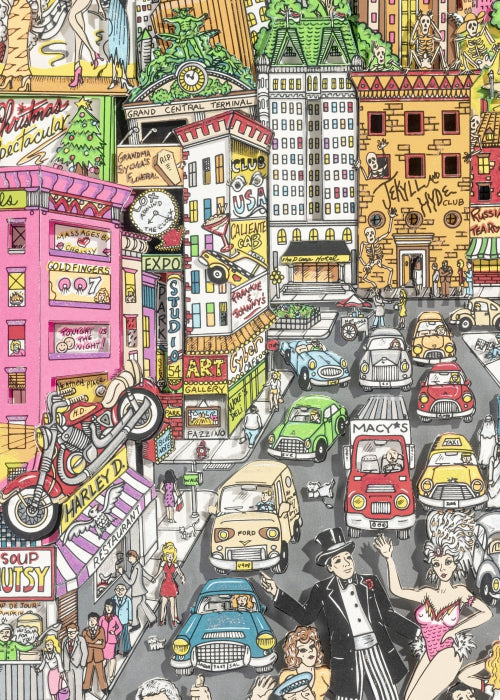 Charles Fazzino, "In A New York Minute", 1997' Lithography with Certificate of Authenticity