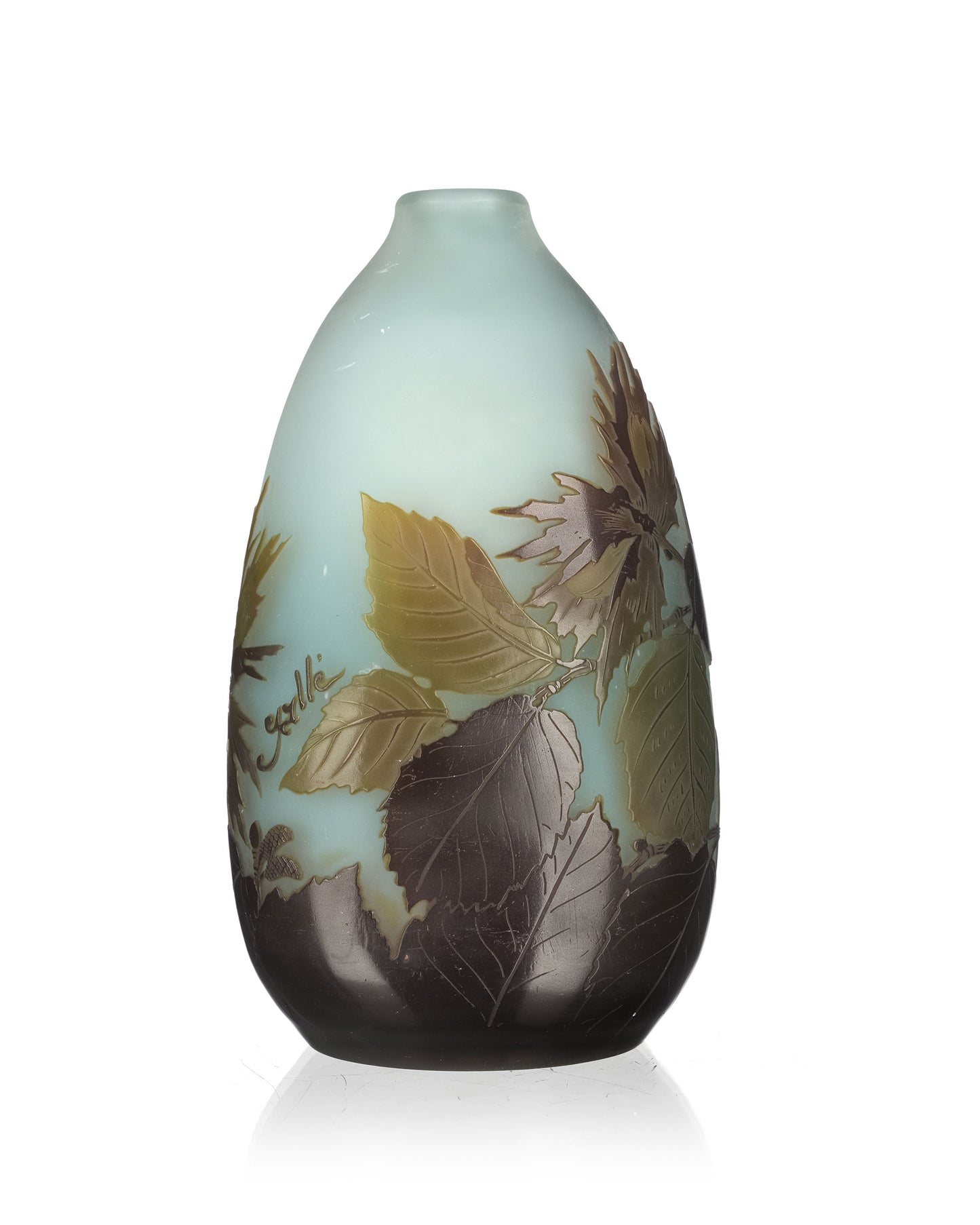 Émile Gallé (1846–1904), multi-layered glass Vase Rare