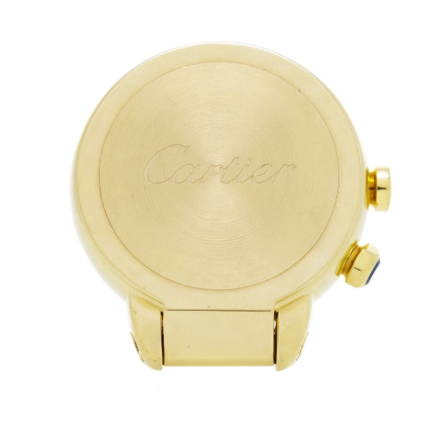 Cartier Ref. 2984, gilt metal alarm table clock horloge