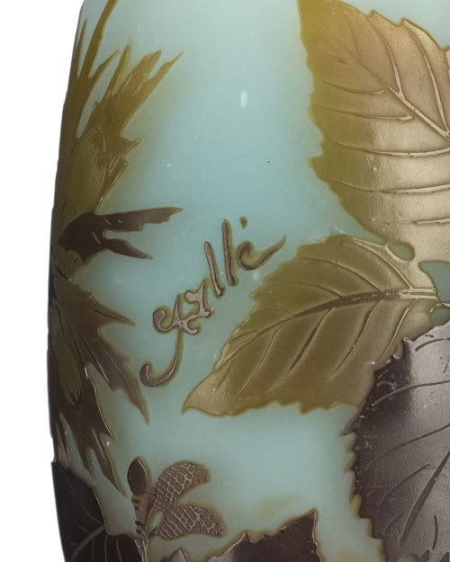 Émile Gallé (1846–1904), multi-layered glass Vase Rare