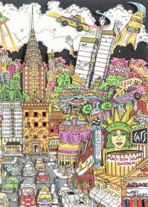 Charles Fazzino, "In A New York Minute", 1997' Lithography with Certificate of Authenticity