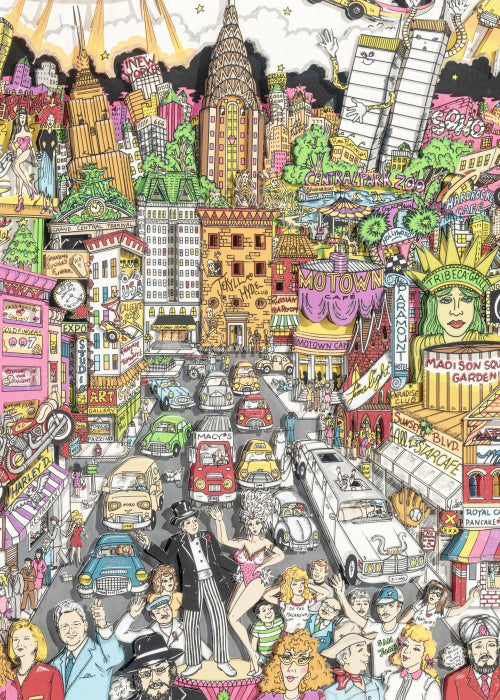 Charles Fazzino, "In A New York Minute", 1997' Lithography with Certificate of Authenticity
