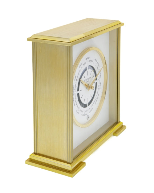 Patek Philippe, "World Time", Desk Clock / Pendulette 1990 Rare