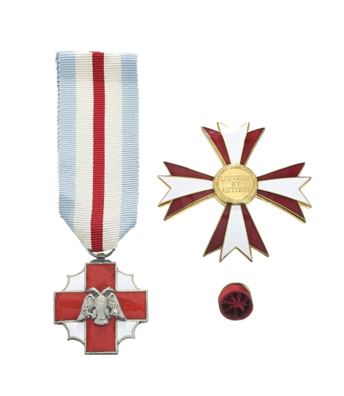Unique Set of 2 Medals awarded to Sir Peter Ustinov, the Spartacus Oscar certificate, letter by Harry S. Truman & The story of Babar, 1968 documents