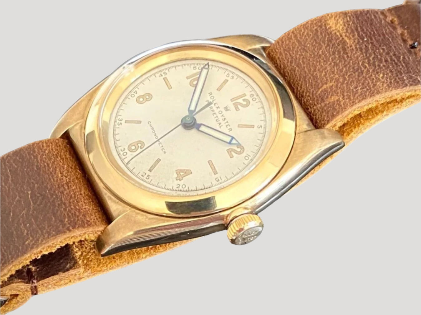 Rolex Oyster Chronometer Bubble Back 18K Rose Gold 1937'