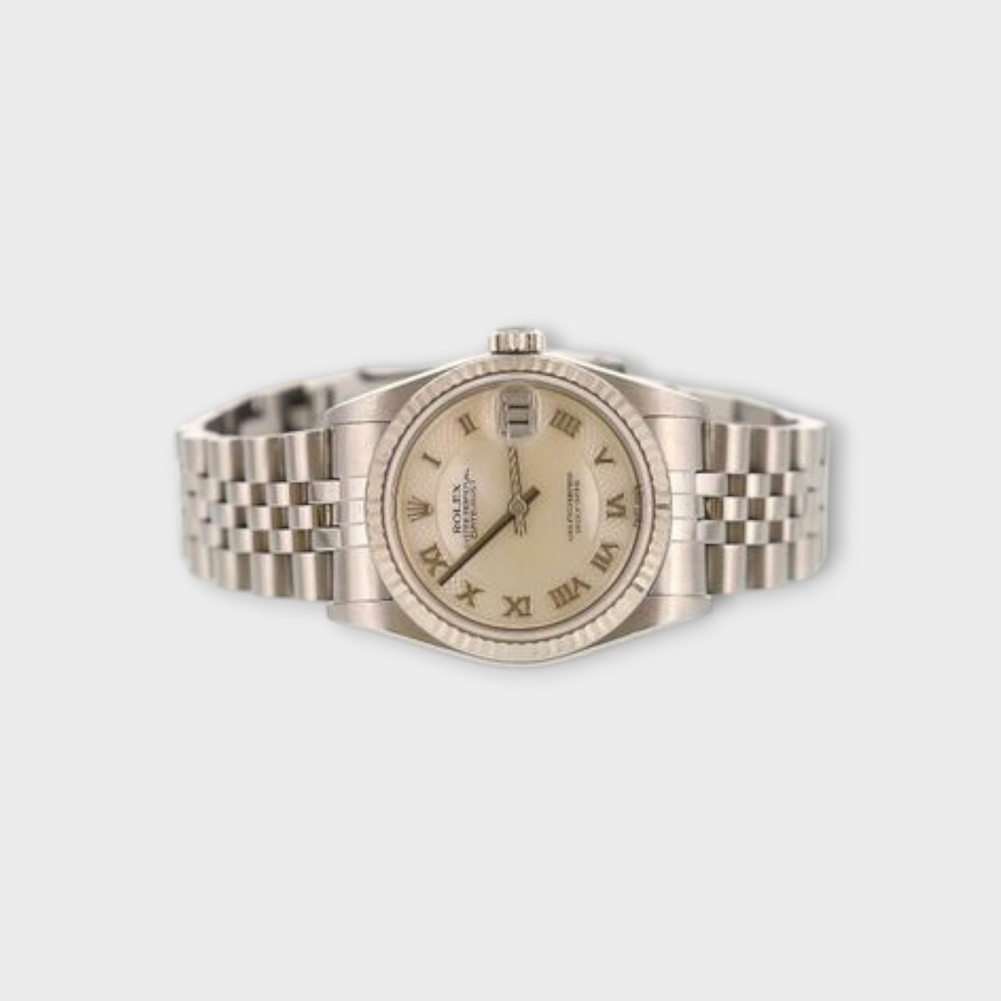 Rolex Datejust Mother of Pearl Dial X 18k White Gold Fluted Bezel Ref. 78274 Full Set