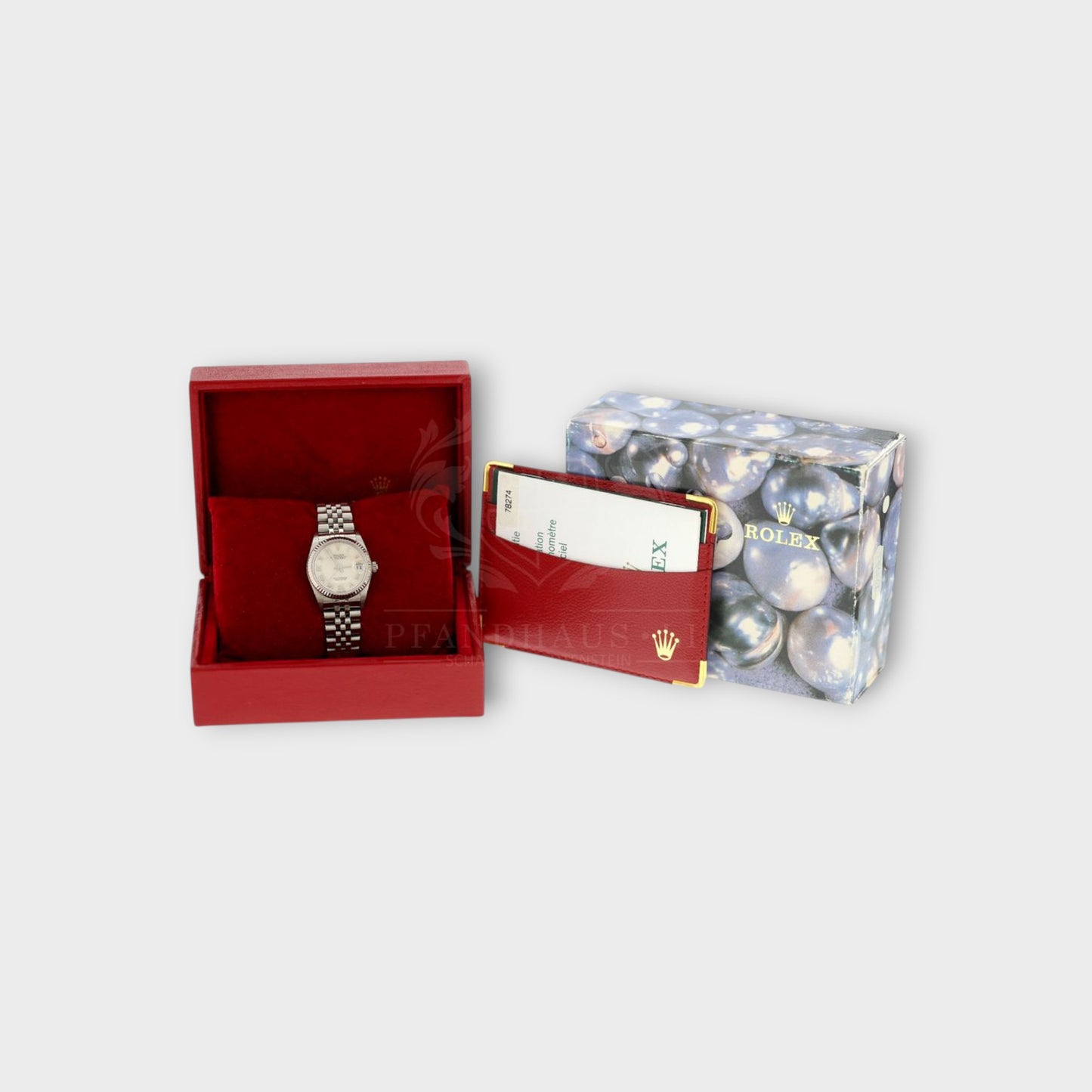 Rolex Datejust Mother of Pearl Dial X 18k White Gold Fluted Bezel Ref. 78274 Full Set