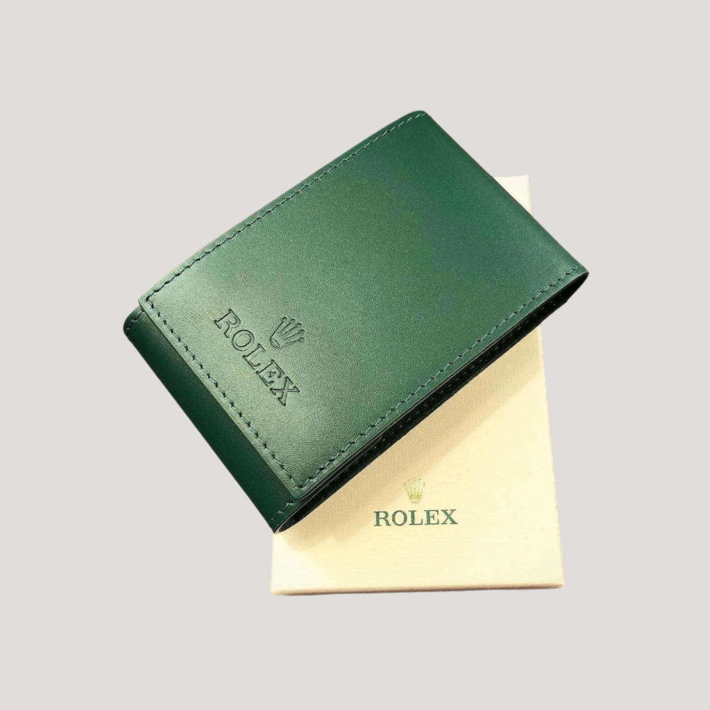 Rolex New Rare Green Leather Etui/ Travel Pouch/ Case