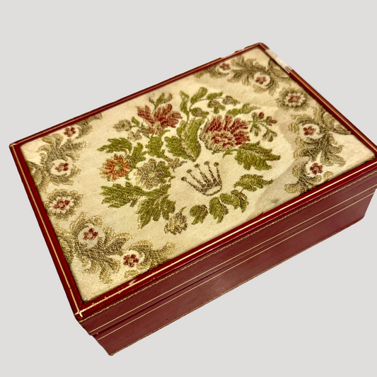 Rolex Vintage Watch Box /boîte / uhrenbox with tapisserie large size 60.01.2