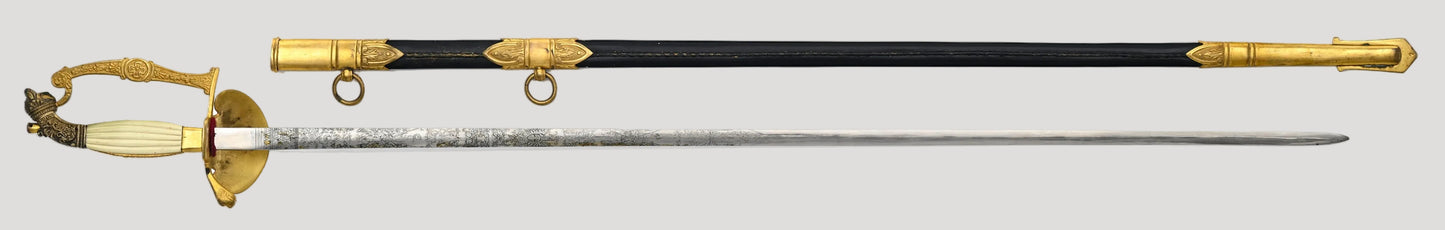 Kingdom of Italy, ceremonial sword circa 1930 with Savoy Crown symbols