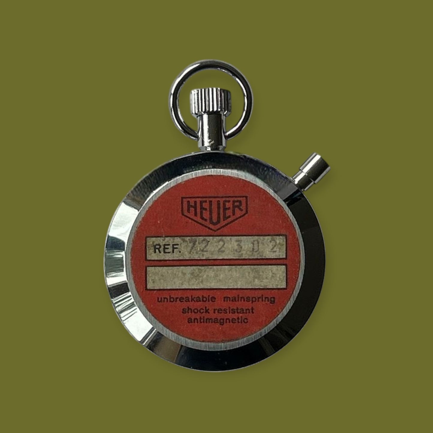 Heuer Vintage Stopwatch Stopuhr with warranty & box Beautiful Patina Dial Rare