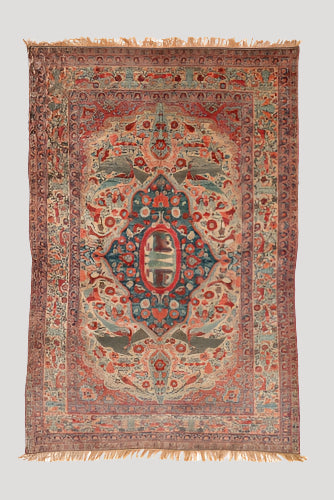 silk carpet ancien antique
